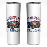 America Turns 250 I Turn 45 1981 45th Birthday Skinny Tumbler Compact Classic Off-road SUV
