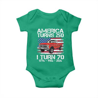America Turns 250 I Turn 70 1956 70th Birthday Baby Onesie Vintage Classic Original American Old Pickup Truck