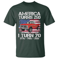 America Turns 250 I Turn 70 1956 70th Birthday T Shirt Vintage Classic Original American Old Pickup Truck