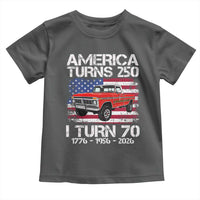 America Turns 250 I Turn 70 1956 70th Birthday Toddler T Shirt Vintage Classic Original American Old Pickup Truck