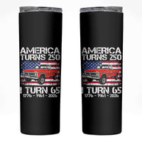 America Turns 250 I Turn 65 1961 65th Birthday Skinny Tumbler Vintage Classic Original American Old Pickup Truck