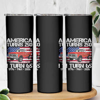 America Turns 250 I Turn 65 1961 65th Birthday Skinny Tumbler Vintage Classic Original American Old Pickup Truck