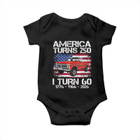 America Turns 250 I Turn 60 1966 60th Birthday Baby Onesie Vintage Classic Original American Old Pickup Truck