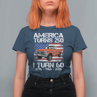 America Turns 250 I Turn 60 1966 60th Birthday T Shirt For Women Vintage Classic Original American Old Pickup Truck
