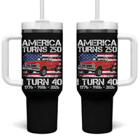 America Turns 250 I Turn 40 1986 40th Birthday Tumbler With Handle Vintage Classic Original American Old Pickup Truck