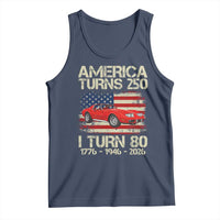 America Turns 250 I Turn 80 1946 80th Birthday Tank Top Sports Car Retro Americana