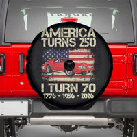 America Turns 250 I Turn 70 1956 70th Birthday Spare Tire Cover Sports Car Retro Americana