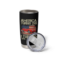 America Turns 250 I Turn 70 1956 70th Birthday Tumbler Cup Sports Car Retro Americana
