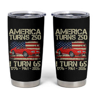 America Turns 250 I Turn 65 1961 65th Birthday Tumbler Cup Sports Car Retro Americana
