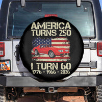 America Turns 250 I Turn 60 1966 60th Birthday Spare Tire Cover Sports Car Retro Americana