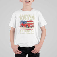 America Turns 250 I Turn 55 1971 55th Birthday T Shirt For Kid Sports Car Retro Americana