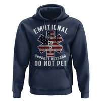 Emotional Support Husband Do Not Pet Hoodie Funny Couples - Wonder Print Shop