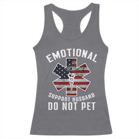 Emotional Support Husband Do Not Pet Racerback Tank Top Funny Couples - Wonder Print Shop