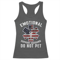 Emotional Support Husband Do Not Pet Racerback Tank Top Funny Couples - Wonder Print Shop
