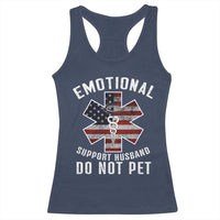 Emotional Support Husband Do Not Pet Racerback Tank Top Funny Couples - Wonder Print Shop