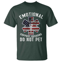 Emotional Support Husband Do Not Pet T Shirt Funny Couples - Wonder Print Shop
