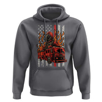 Firefighter Patriotic Fire Truck Fireman American Flag Hoodie - Wonder Print Shop