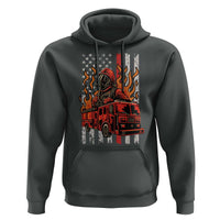 Firefighter Patriotic Fire Truck Fireman American Flag Hoodie - Wonder Print Shop
