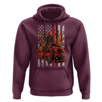 Firefighter Patriotic Fire Truck Fireman American Flag Hoodie - Wonder Print Shop