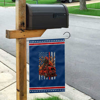 Firefighter Patriotic Fire Truck Fireman American Flag Garden Flag
