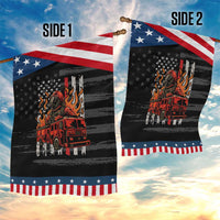 Firefighter Patriotic Fire Truck Fireman American Flag Garden Flag