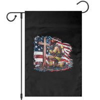Fireman American Flag Garden Flag Firefighter Christian Cross Bible - Wonder Print Shop