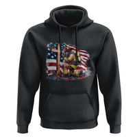 Fireman American Flag Hoodie Firefighter Christian Cross Bible - Wonder Print Shop