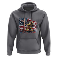 Fireman American Flag Hoodie Firefighter Christian Cross Bible - Wonder Print Shop