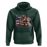 Fireman American Flag Hoodie Firefighter Christian Cross Bible - Wonder Print Shop