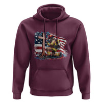 Fireman American Flag Hoodie Firefighter Christian Cross Bible - Wonder Print Shop