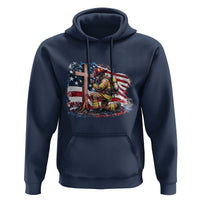 Fireman American Flag Hoodie Firefighter Christian Cross Bible - Wonder Print Shop