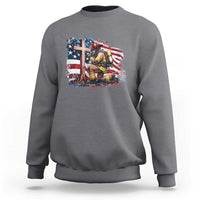 Fireman American Flag Sweatshirt Firefighter Christian Cross Bible - Wonder Print Shop