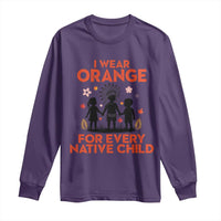 Native American Child Orange Shirt Day Long Sleeve Shirt I Wear Orange For Every Native Child - Wonder Print Shop