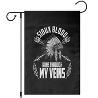 Native American Idian Chief Garden Flag Sioux Blood Runs Through My Veins - Wonder Print Shop