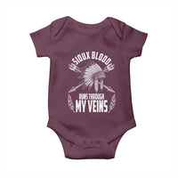 Native American Idian Chief Baby Onesie Sioux Blood Runs Through My Veins - Wonder Print Shop