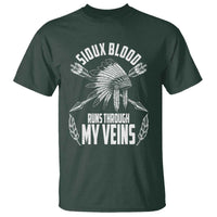 Native American Idian Chief T Shirt Sioux Blood Runs Through My Veins - Wonder Print Shop