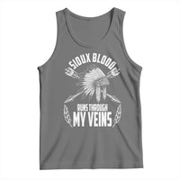 Native American Idian Chief Tank Top Sioux Blood Runs Through My Veins - Wonder Print Shop
