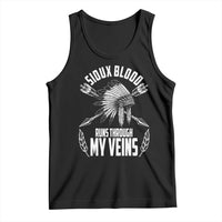 Native American Idian Chief Tank Top Sioux Blood Runs Through My Veins - Wonder Print Shop