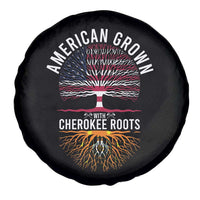Native American Flag Spare Tire Cover American Grown With Cherokee Roots - Wonder Print Shop