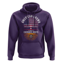 Native American Flag Hoodie American Grown With Cherokee Roots - Wonder Print Shop