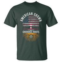 Native American Flag T Shirt American Grown With Cherokee Roots - Wonder Print Shop