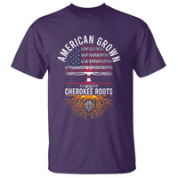 Native American Flag T Shirt American Grown With Cherokee Roots - Wonder Print Shop