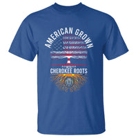 Native American Flag T Shirt American Grown With Cherokee Roots - Wonder Print Shop