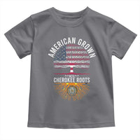 Native American Flag Toddler T Shirt American Grown With Cherokee Roots - Wonder Print Shop