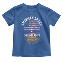 Native American Flag Toddler T Shirt American Grown With Cherokee Roots - Wonder Print Shop