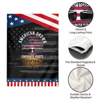 Native American Flag Garden Flag American Grown With Cherokee Roots