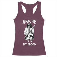 Native American Racerback Tank Top Apache Is In My Blood - Wonder Print Shop