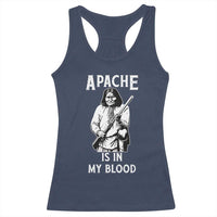 Native American Racerback Tank Top Apache Is In My Blood - Wonder Print Shop