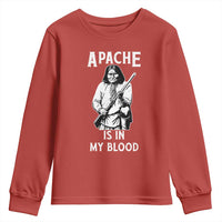 Native American Youth Sweatshirt Apache Is In My Blood - Wonder Print Shop