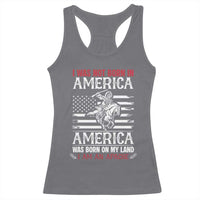 Native American Apache Racerback Tank Top I Was Not Born In America - Wonder Print Shop